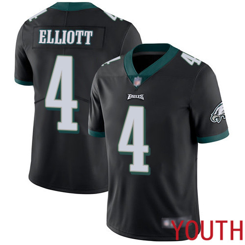Youth Philadelphia Eagles 4 Jake Elliott Black Alternate Vapor Untouchable NFL Jersey Limited Player Football